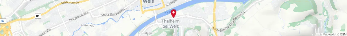 Map representation of the location for Thalheim-Apotheke in 4600 Thalheim bei Wels